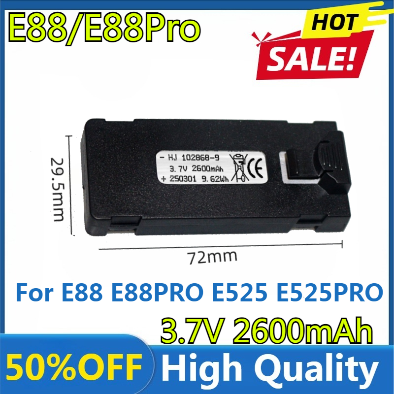 Drone Battery Li-Ion - Baterai E88 3.7V 2600mAh Untuk E88