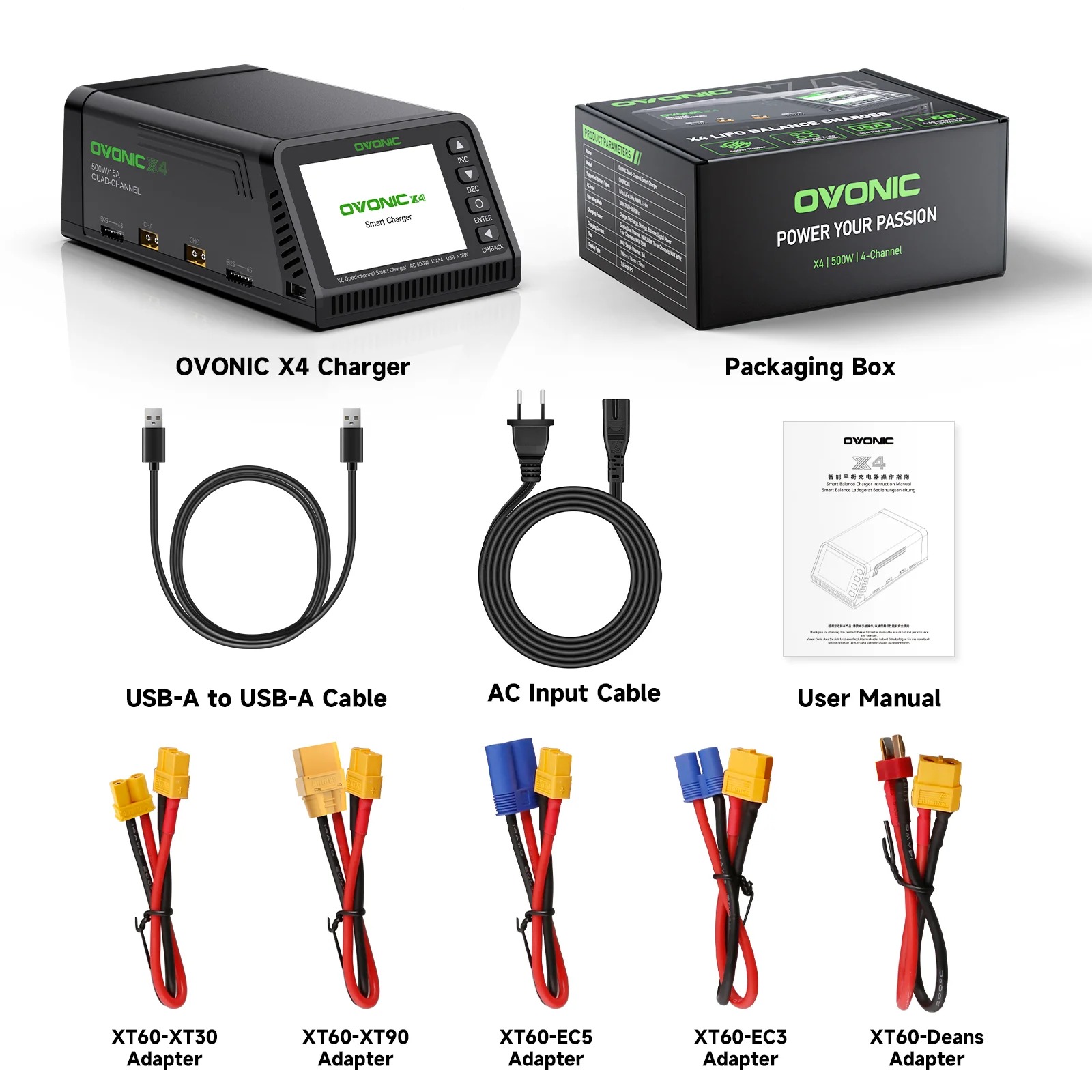 Drone Battery Smart - Ovonic X4 AC500W Pengisi Daya Baterai