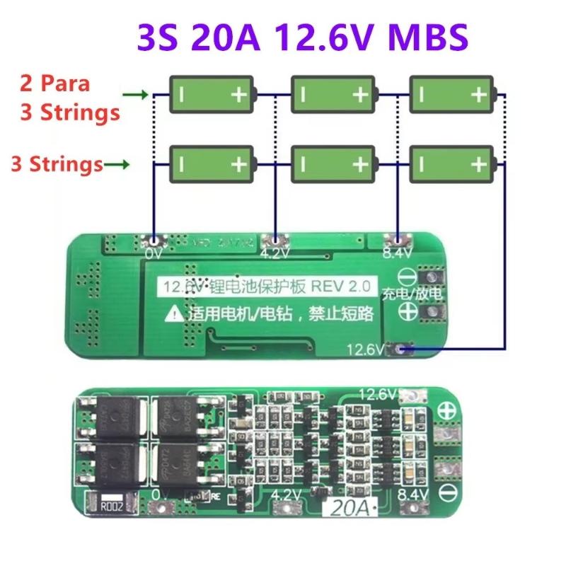 Drone Battery 3S - Papan Perlindungan Pengisian Baterai Lithium 3S