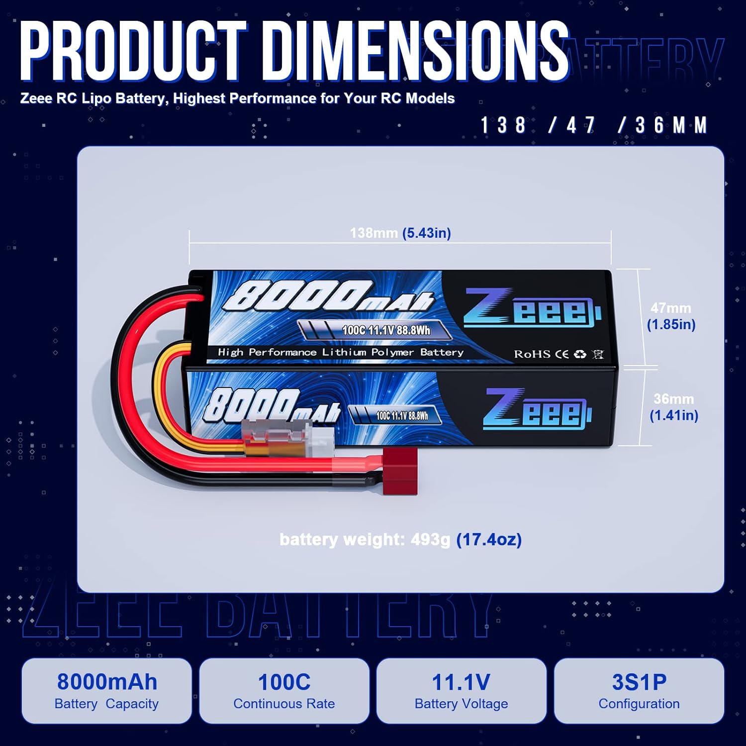 Zeee Lipo 3S 8000mAh baterai 1 - Drone Battery 3S ulasan dan harga