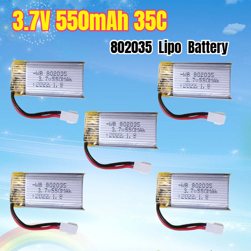 Baterai Lipo 3.7V 550mAh 35C 8 - Drone Battery Li-Ion ulasan dan harga