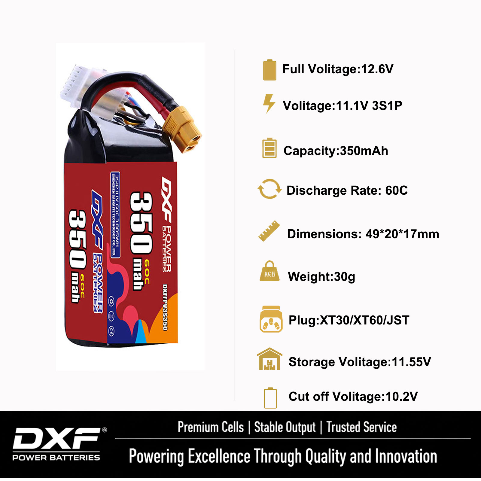 Baterai DXF Lipo 3S 11.4V 1700 - Drone Battery 3S ulasan dan harga